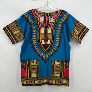 Unisex African Aztec Boho Tribal Abstract Print V-Neck Shirt